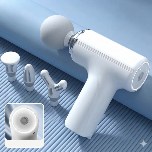 Pistolet de Massage Électrique – Relaxation Musculaire avec 4 Têtes