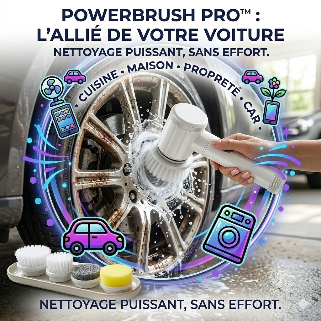 Brosse Électrique de Nettoyage Sans Fil – 5 Têtes Interchangeables