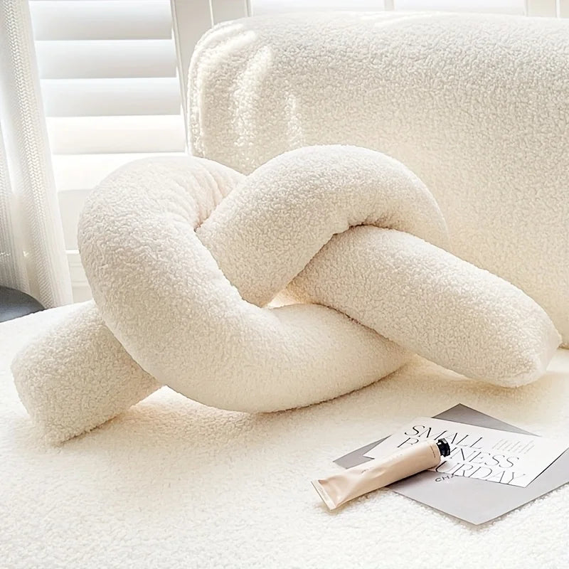 Coussin Traversin Noué Style Nordique – Coussin Décoratif Moderne