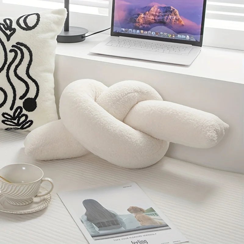 Coussin Traversin Noué Style Nordique – Coussin Décoratif Moderne