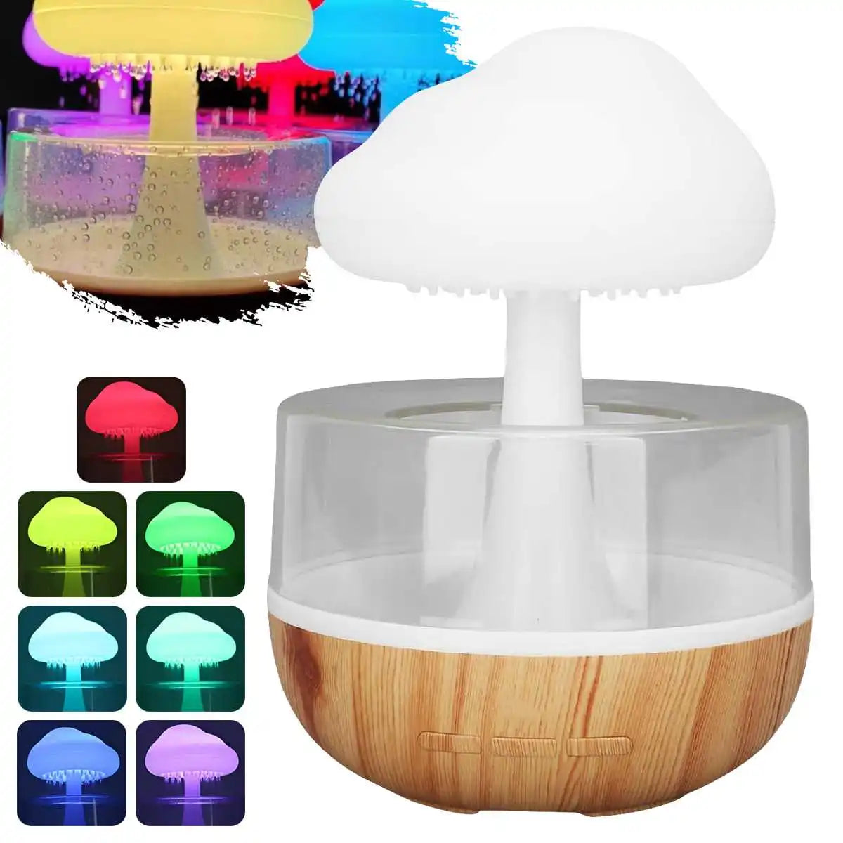 Humidificateur Nuage de Pluie – Diffuseur d’Huiles Essentielles & Lampe d’Ambiance