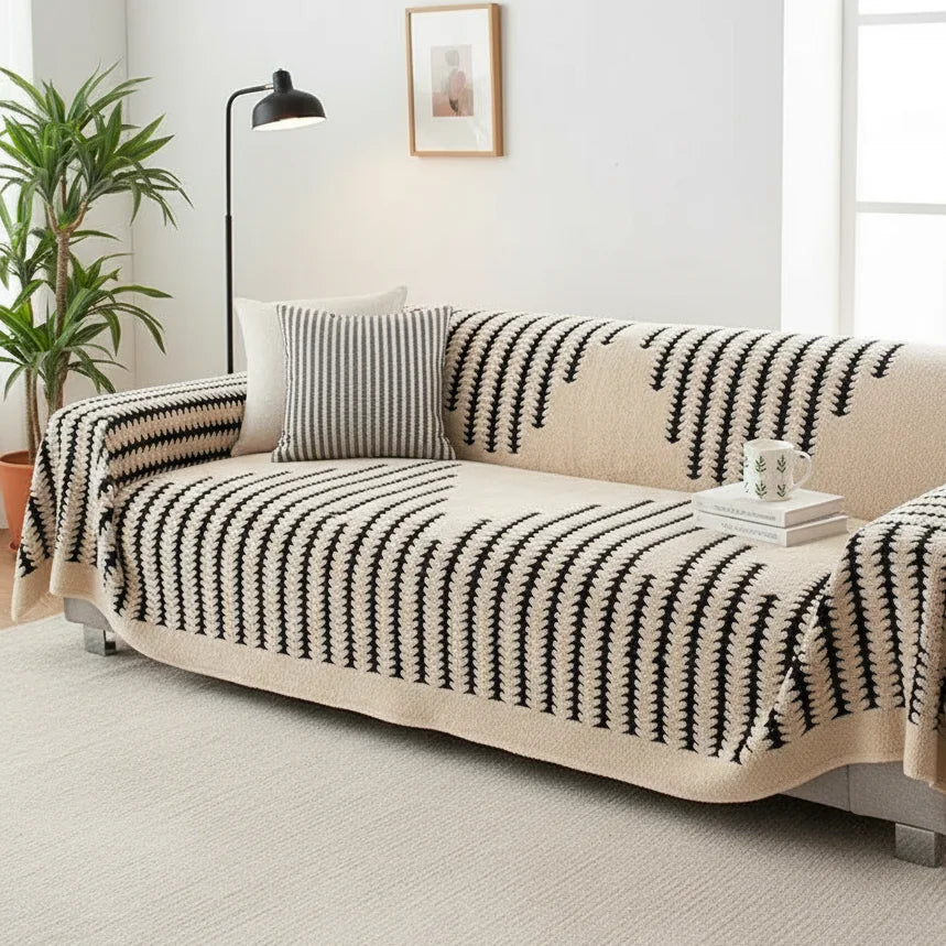 Housse de Canapé Style Bohème – Protection Élégante et Lavable